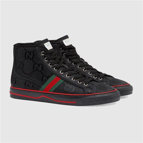 gucci off the grid sneakers|Gucci black high top sneakers.